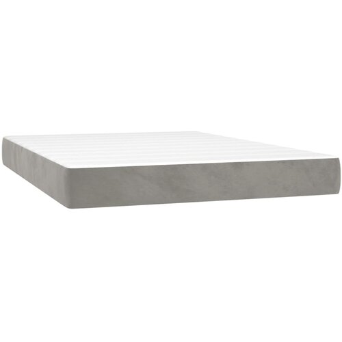 VidaXL Vzmetnica z žepkasto vzmetjo srednje trdote svetlo siva 137x190x20 cm žamet, (5000295172) Slike