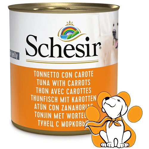 Schesir dog Tuna With Carrots 285g, Vlažna Hrana Sa Tunom i &amp;Scaron;argarepom Slike