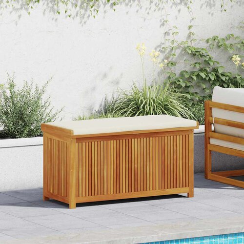 vidaXL Zunanja škatla za blazine 113x50x60,5 cm trden les jelke Cene