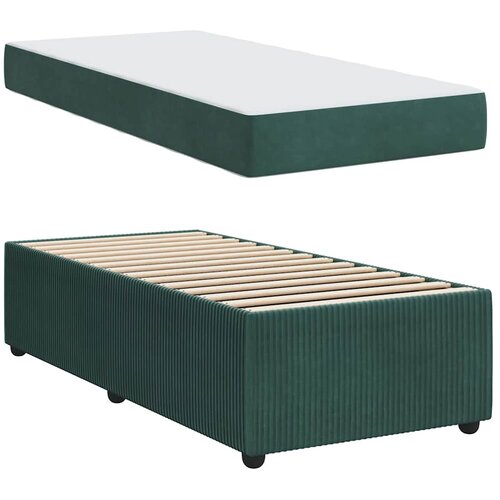  Krevetna konstrukcija Tamnozelena 90 x 190 cm tkanina Slike