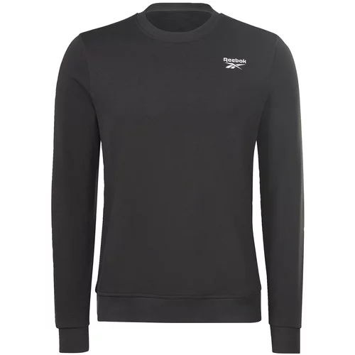 Reebok Sportska sweater majica 'French Terry' crna / bijela