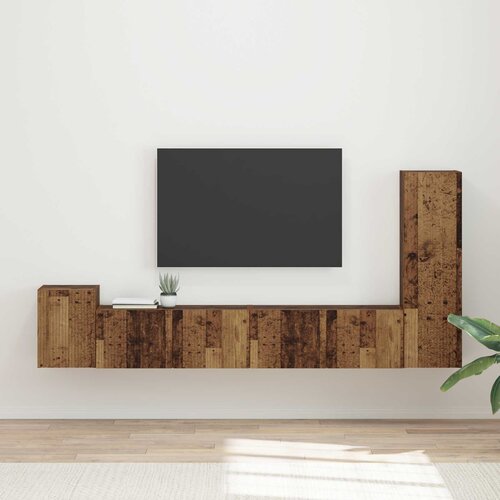  Set TV komoda 3 kom. Staro drvo Konstruirano drvo Smeđa 30 x 31 x 100 cm Slike