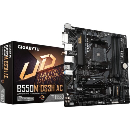 Gigabyte MB B550M DS3H ACAM4; 4xDDR4; 2xM.2, 4xSATADVI, HDMI; 8xUSB; WIFI; mATX Cijene
