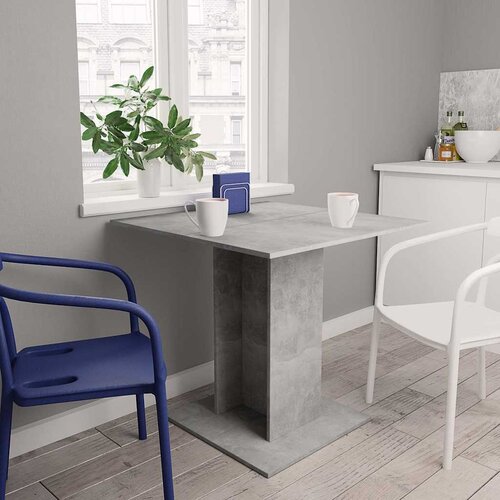 Furnova Jedilna miza betonsko siva 80x80x75 cm iverna plošča, (21946502) Cene