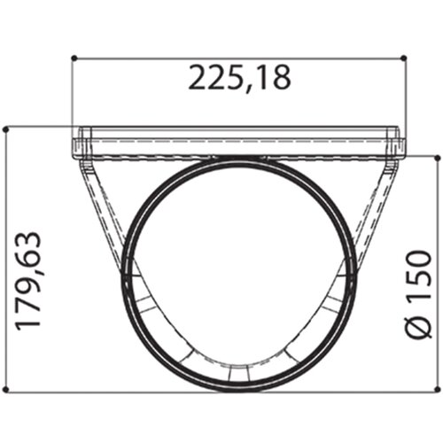 Faber pvc &amp;scaron;tirioglata odvodna cev fi 150 - dimenzije 22x9cm (112.0459.451) Slike