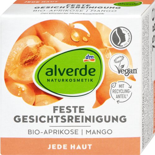 Alverde Naturkosmetik Čvrsti sapun za čišćenje lica - kajsija i mango 75 g Cene