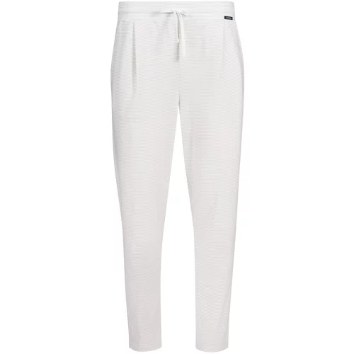 Skiny Pidžama hlače svijetlosiva / crna / bijela