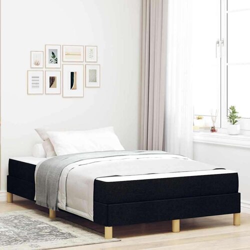  Krevet s opruga kutije Crna smeđa 120 x 190 cm Slike