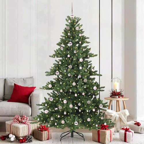 vidaXL Umjetno božićno drvce s nogom with LEDs s stalakom 210cm PVC Cene