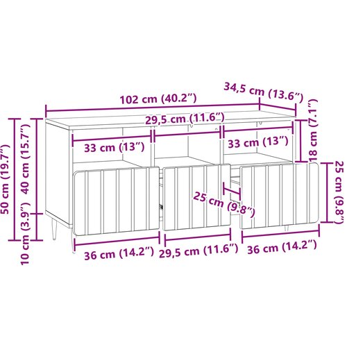  ormar Hrast sonoma 102 x 34,5 x 50 cm Konstruirano drvo Slike