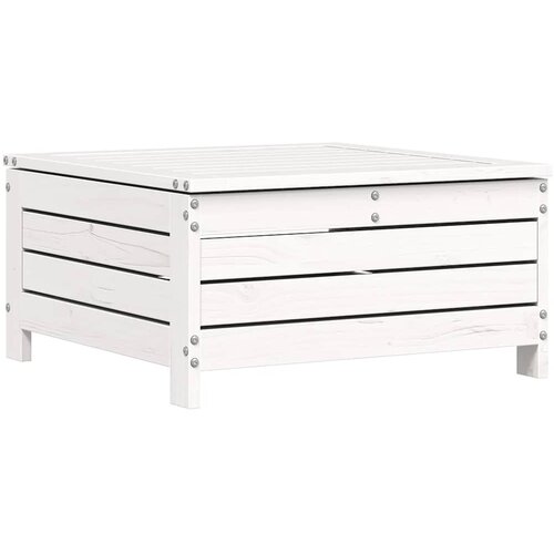  7-dijelni set vrtnih sofa bijeli od masivne borovine Slike
