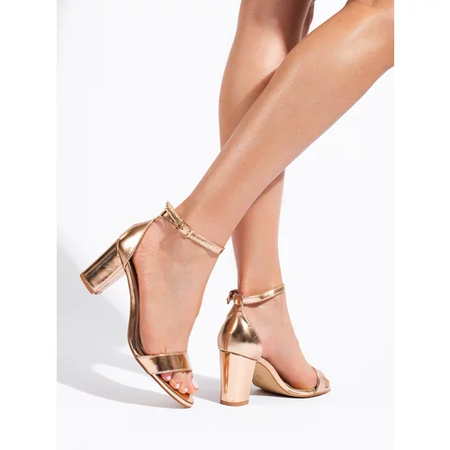 SHELOVET Gold Heeled Sandals