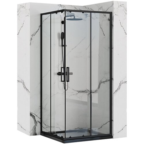 Rea Tuš kabina Punto Black 80x80 Cijene