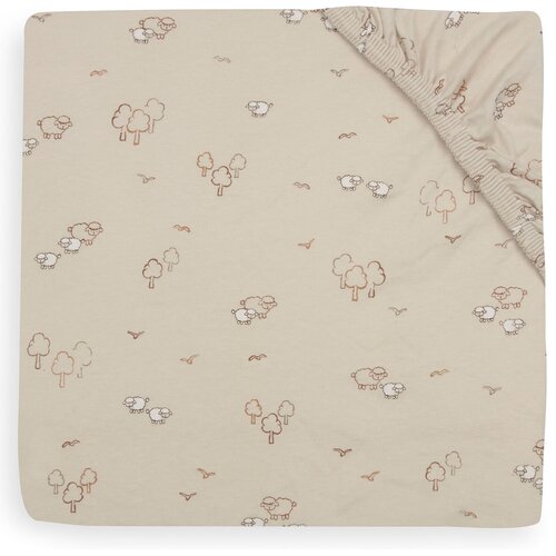 Jollein plahta za dječji krevetić 60x120 woolly Slike