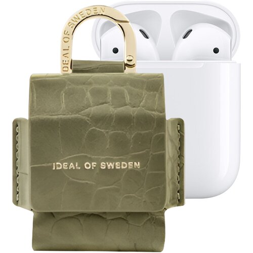 Oem IDEAL OF SWEDEN, Malo torbico za AirPods 1 / 2 Flo Croco Textured s karabinom, Zelena, (5000227561) Cene