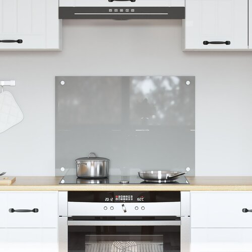 vidaXL Kuhinjski Backsplash Svetlo siva Steklo 70 x 50 cm Trdno Cene