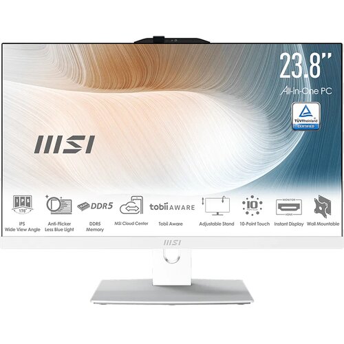 MSI Vse-v-enem računalnik Modern AM242TP 1M-2022XEU 60 cm (23,8"), Touchscreen, 1920x1080, IPS, Core 5 120U, 16 GB RAM, 512 GB SSD, W11P, črn, (5000445510) Cene