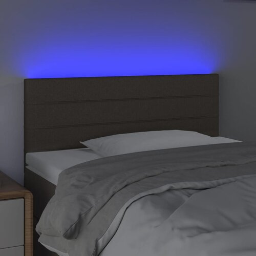 LED uzglavlje smeđesivo 80 x 5 x 78/88 cm od tkanine Slike