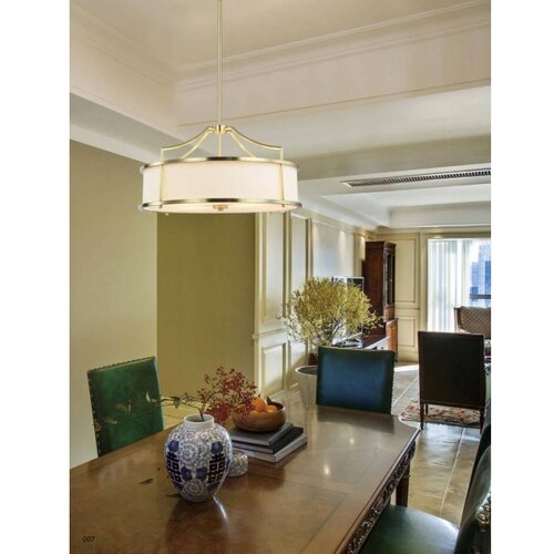 Open Design OR80896 - Luster na &amp;scaron;ipci STANZA 4xE27/15W/230V prečnik 55 cm mesing/bela Slike