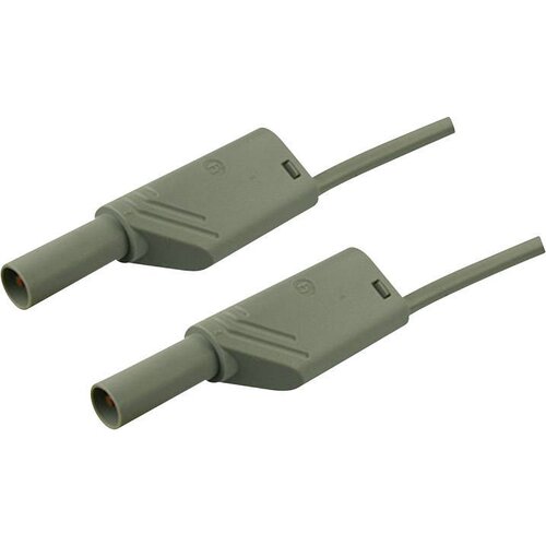 SKS Hirschmann 4 mm safety test lead\, 2x stackable plugs\, 2\,5 mm&amp;sup2;\, 100 cm, (20423274) Slike