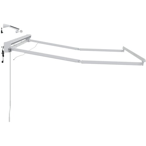  Okvir električne tende s LED-ovima Bijeli 3 x 2,5 m Aluminij Slike