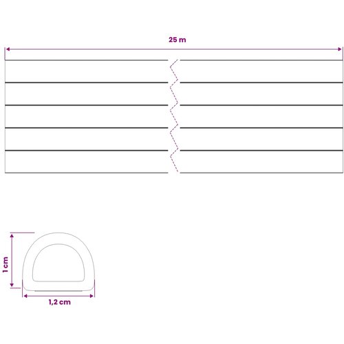  Samoljepiva brtvila za prozore Smeđa 12 x 10 mm 25 m EPDM pjena Slike