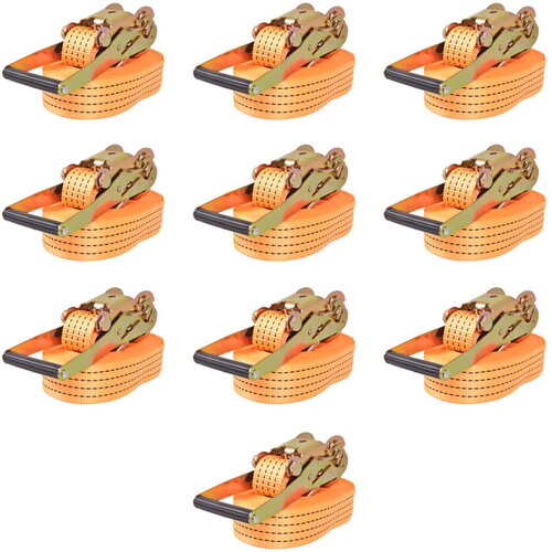 VidaXL Trake za Vezanje Tereta 10 kom 2 Tone 8mx50mm Narančaste Slike