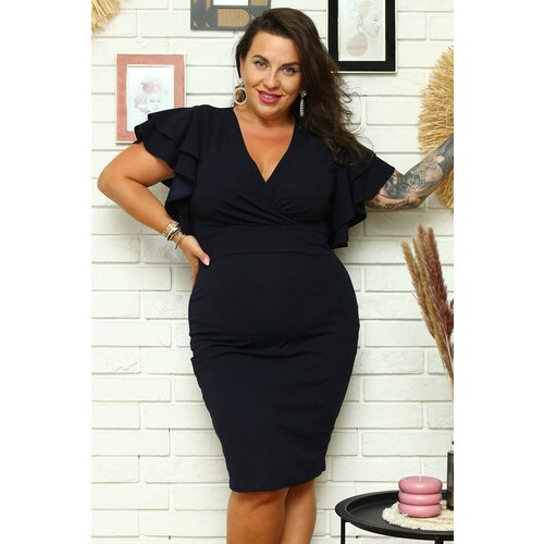 Karko Woman&amp;#039;s Dress SC069 Navy Blue Slike