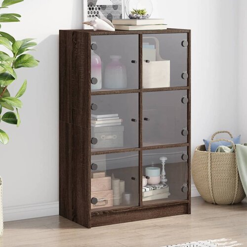  Visoka komoda s vratima 68x37x109 cm konstruirano drvo Cene
