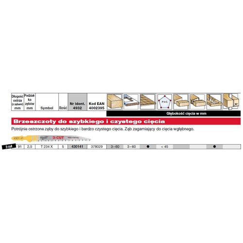 Milwaukee Blade za set Jigsaw T234X 91 mm - 5 psov. Za les, za globoko rezanje, (21110847) Cene