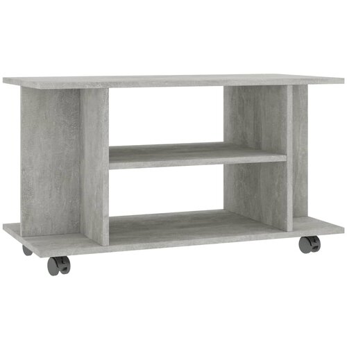 Maison Chic TV omarica - TV stojalo - Televizijska omarica s kolesci betonsko siva 80x40x45 cm inženirski les, (21701370) Cene
