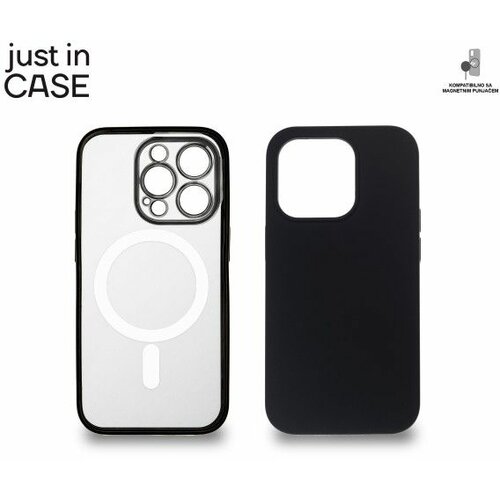Just In Case 2u1 Extra case MAG MIX PLUS paket CRNI za iPhone 14 Pro Slike