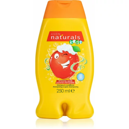 Avon Naturals Kids Amazing Apple šampon in balzam 2 v1 za otroke z vonjem Amazing Apple 250 ml