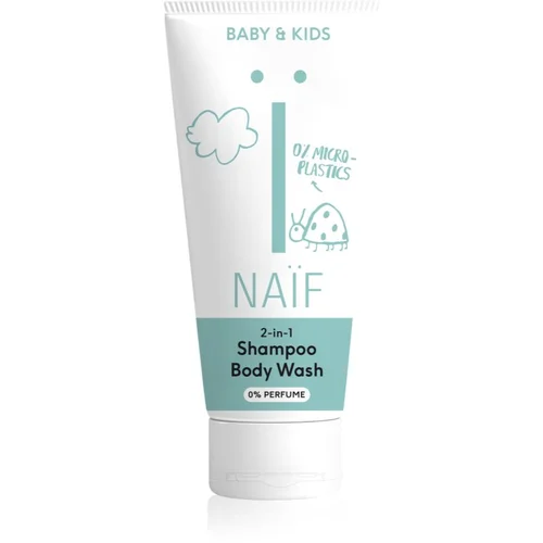 Naif Baby & Kids 2-in-1 dječji gel i šampon bez parfema 200 ml