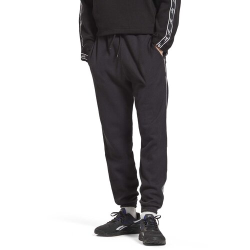 Reebok Športne hlače črna / bela Cene