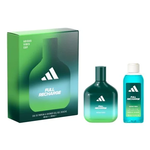 Adidas Vibes Full Recharge set: EDP 100 ml + gel za prhanje 100 ml unisex