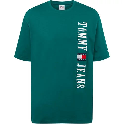 Tommy Jeans Majica 'Skater' temno modra / smaragd / živo rdeča / bela
