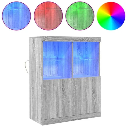 vidaXL Komoda Siva Sonoma 81x37x100 cm Konstruirano drvo vidaXL Komoda Siva Sonoma 81x37x100 cm Konstruirano drvo