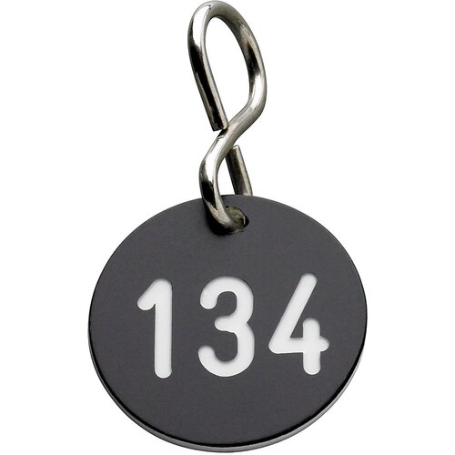 C+P Obesek za ključe iz umetne mase, s kljukico v obliki črke S, Ø 30 mm, črn Cene