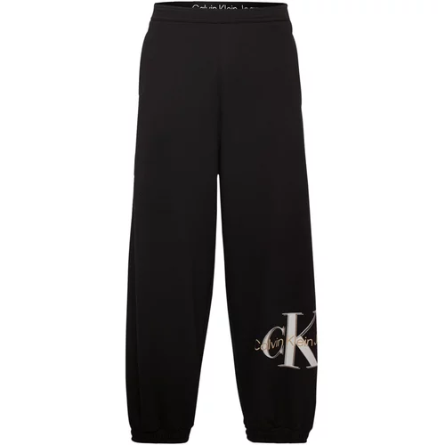 Calvin Klein Jeans Hlače temno bež / siva / črna / off-bela