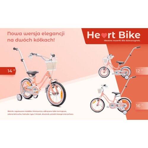  Dječji bicikl 14&amp;quot; Heart Bike boja breskve Slike