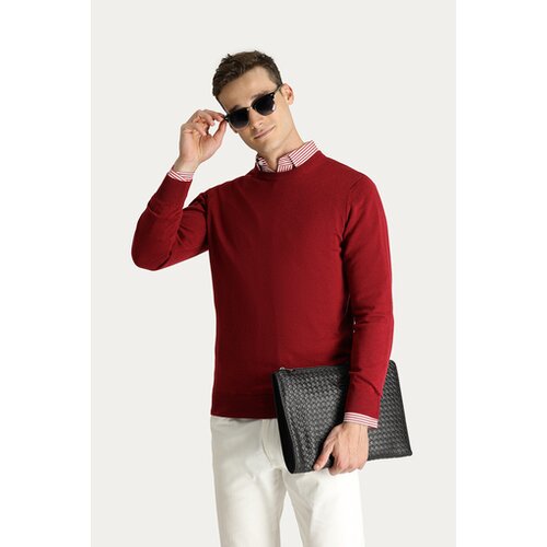 Kigili muški džemper s okruglim izrezom Slim Fit Cene