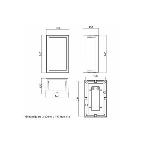 HOME LIGHT W13301 led zidna svetiljka antracit Slike