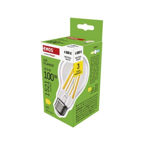  LED žarnica Filament A60 / E27 / 10,5 W (100 W) / 1521 lm / Nevtralna bela Slike