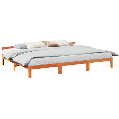  Obiteljski okvir kreveta bez madraca vosak smeđi puno drvo bor Cene