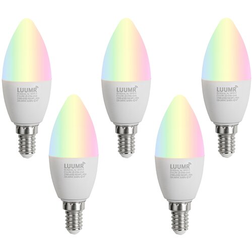LUUMR Komplet 5 Pametne LED žarnice E14 C37 Opal RGBW 4,9 W 470 lm 2700-6500 K Cene