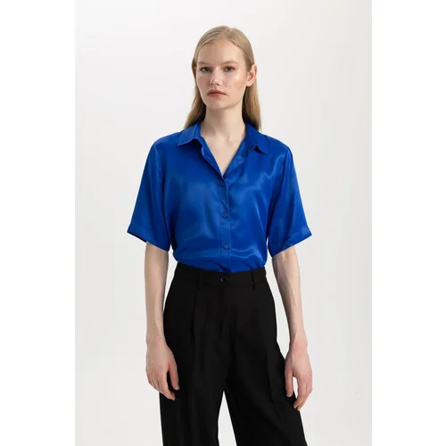 Defacto Regular Fit Satin Short Sleeve Shirt C3218x24sm