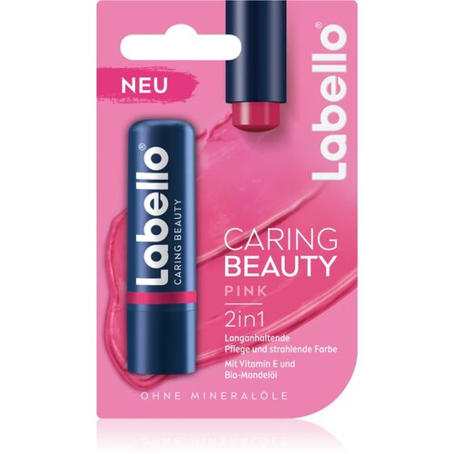Labello Caring Beauty tonirani balzam za ustnice odtenek Pink 5,5 ml Cene