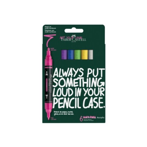 Faber-Castell Faber Castell 186009 Marker akrilni Vibrant Set 1/6 komada ( N176 ) Slike