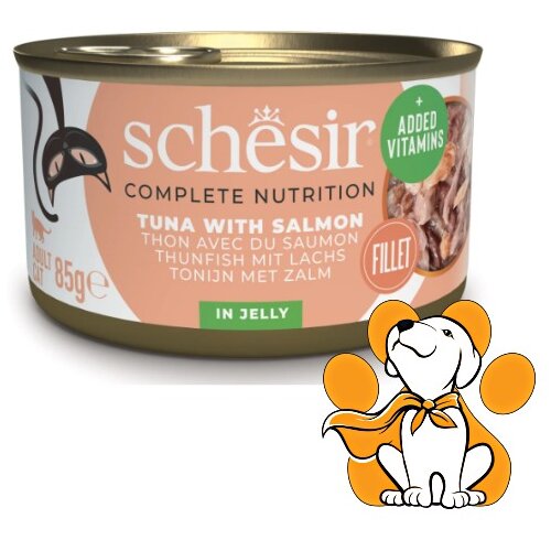 Schesir Cat Tuna & Salmon in Jelly 85g, Fileti Tune U Kombinaciji Sa Lososom Cene